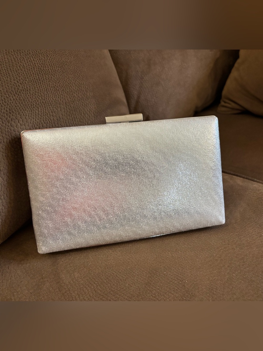 Silver Crystal Embellished Evening Clutch - Women Bags - Picture 2 of 6